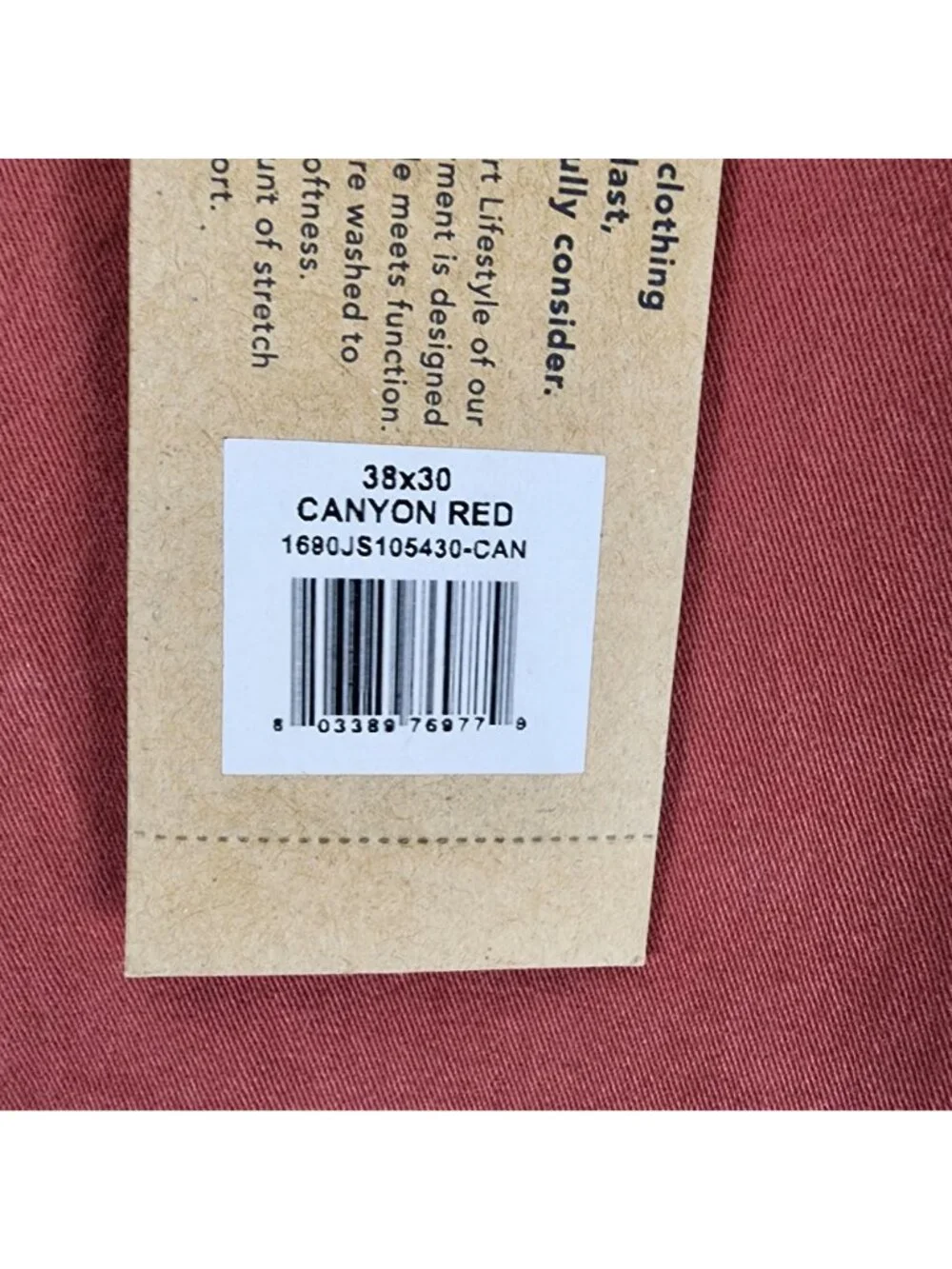 Tailor Vintage Pants Mens 38x30 Red Stretch High Rise Slim Fit *NWT*